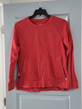 Lilly Pulitzer LUXLETIC Red Crewneck Pullover Sweatshirt